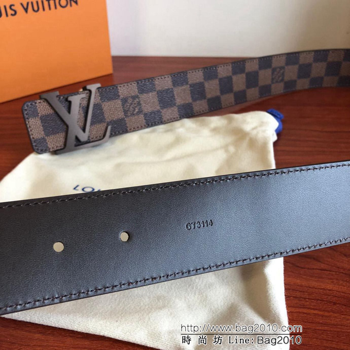路易威登LV 原單品質 經典啡棋盤格 百搭款男士皮帶 M9807  xfp1396